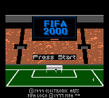 FIFA 2000 title screen for GameBoy Color